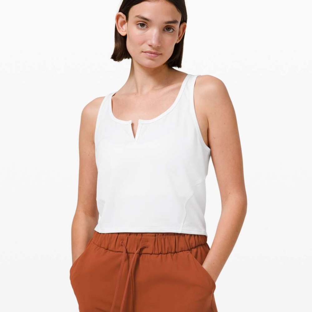 Lululemon Cropped Henley Tank Top